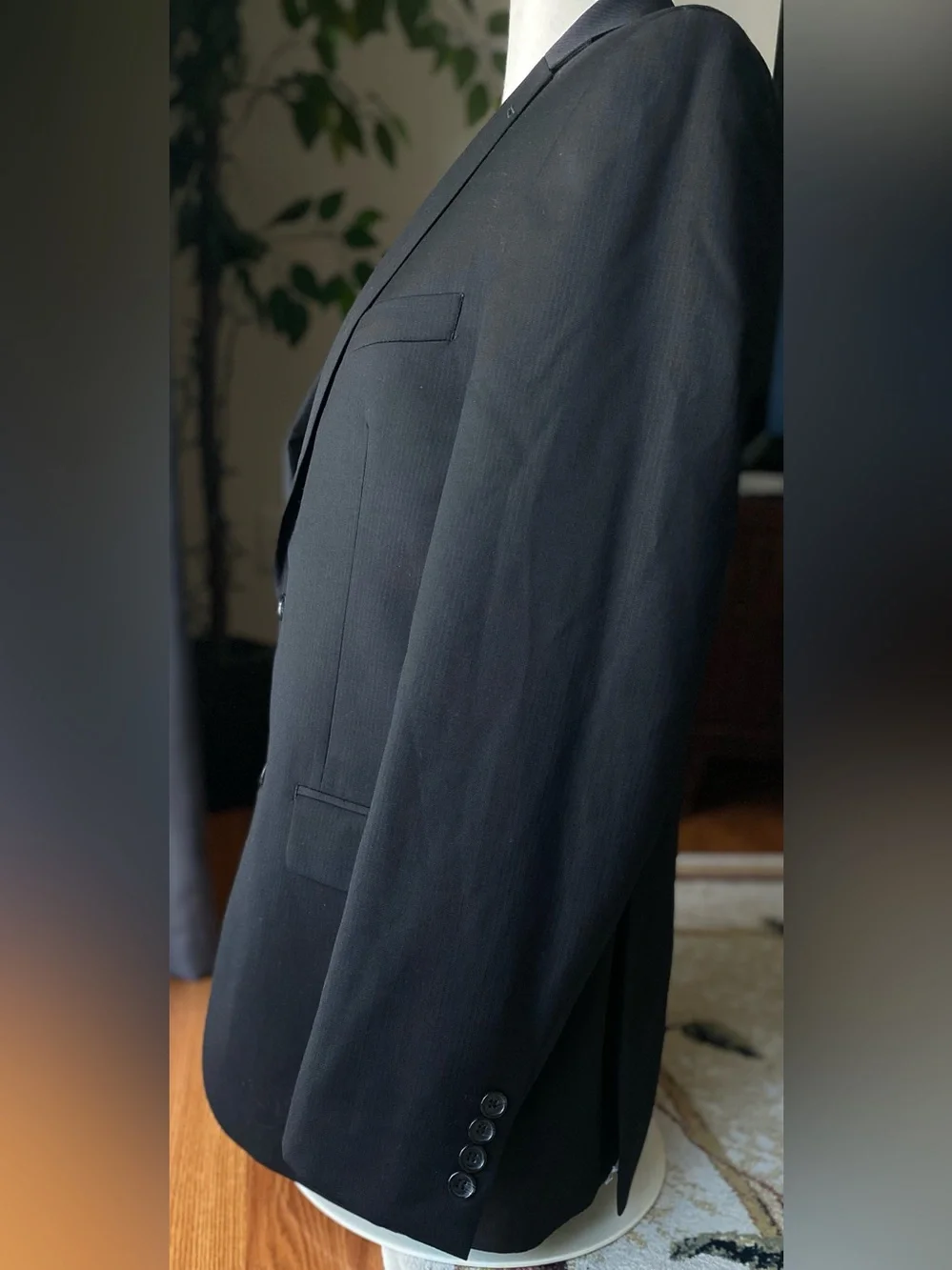 Marc Anthony Black Two-Button Suit Jacket